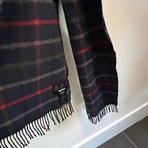 BARBOUR NAVY WOOL SCARF